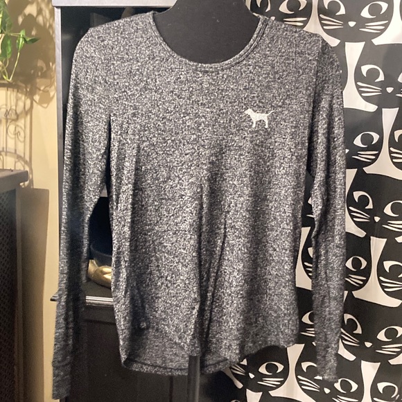 Heathered Gray Pink Sleepware Shirt FREE SHIPPING - Picture 1 of 5